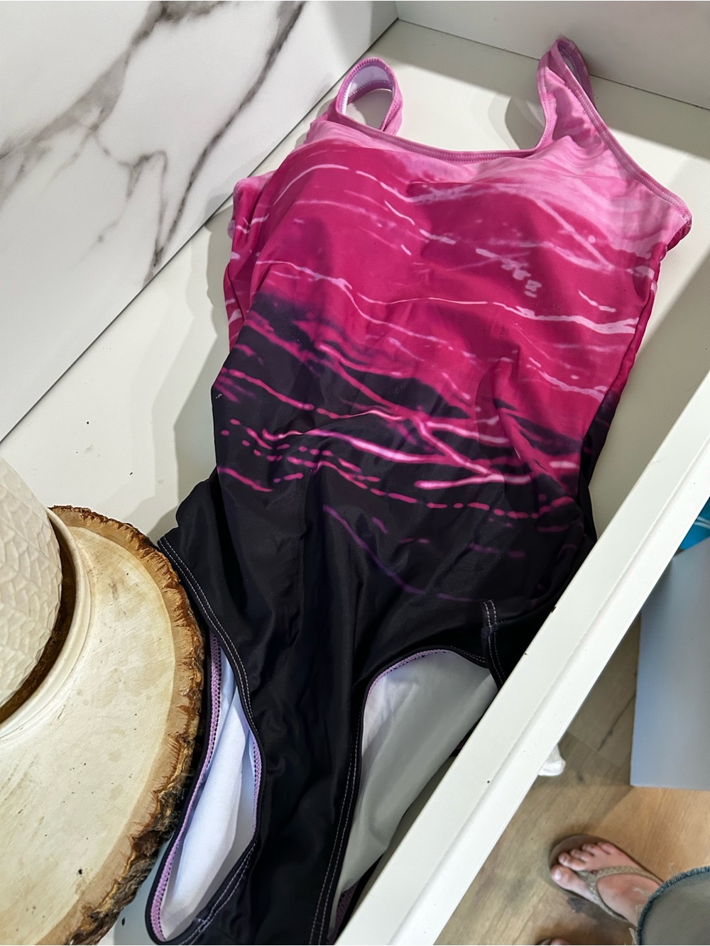 Ombré Multicolor Swimsuit Modest Coverage Medium no brand